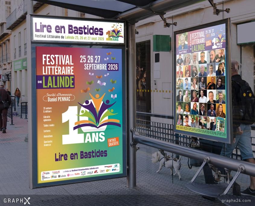 Affiche abribus Festival Littéraire Affiche abribus Festival Littéraire