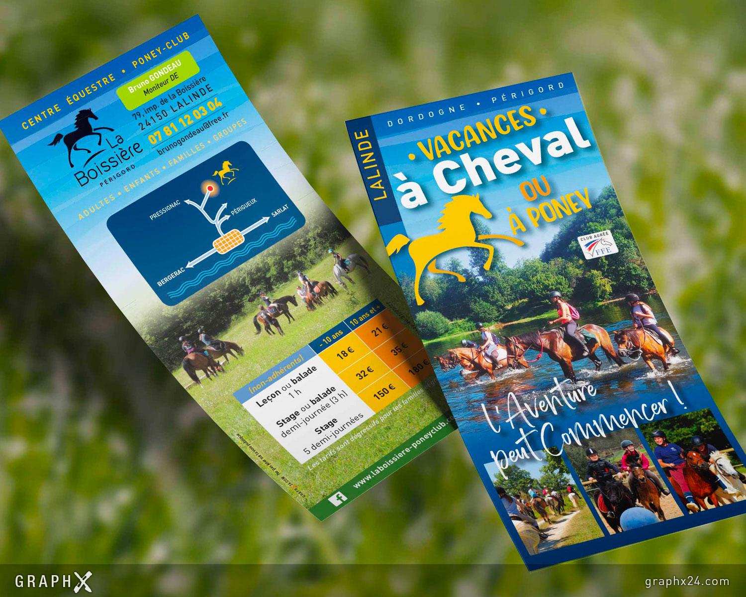 Flyer vacances à cheval/poney